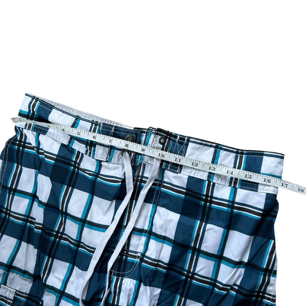Merona Men’s Cargo Swimming Plaid Trunks Size M - Picture 5 of 6